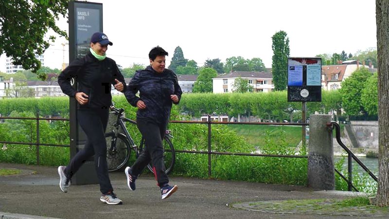 Running Training by the Rhein in Basel